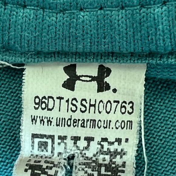 Under Armour Teal Blue Tech V-Neck Short Sleeve Workout Shirt NWOT - Picture 8 of 8